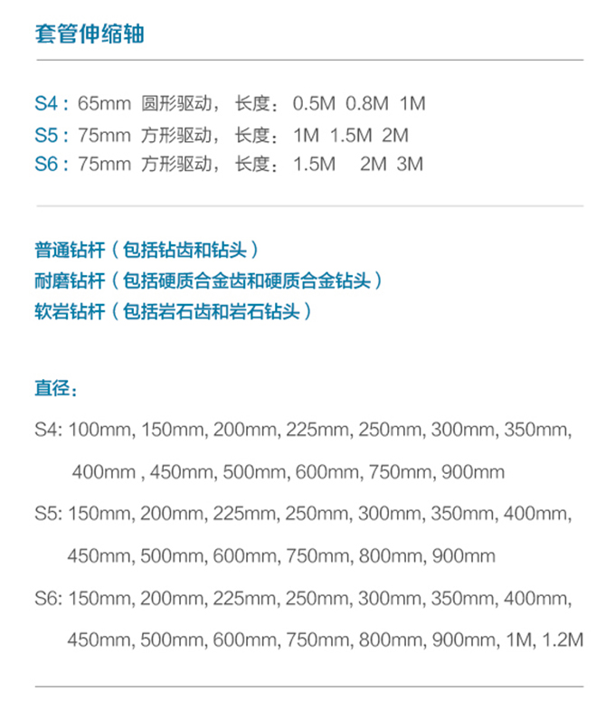 螺旋鉆機參數圖