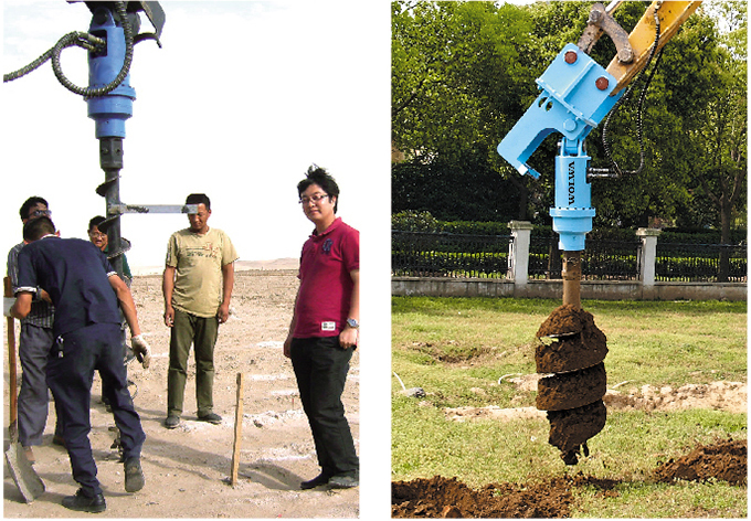 螺旋鉆機作業圖